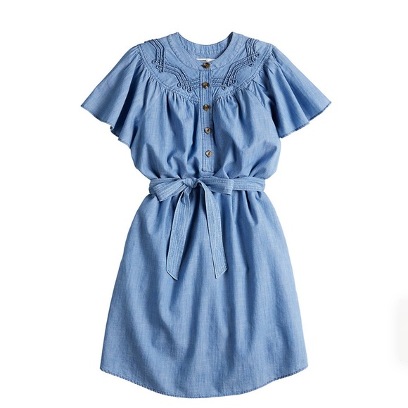 B6 Flutter Sleeve Dress - Picture 3 of 4